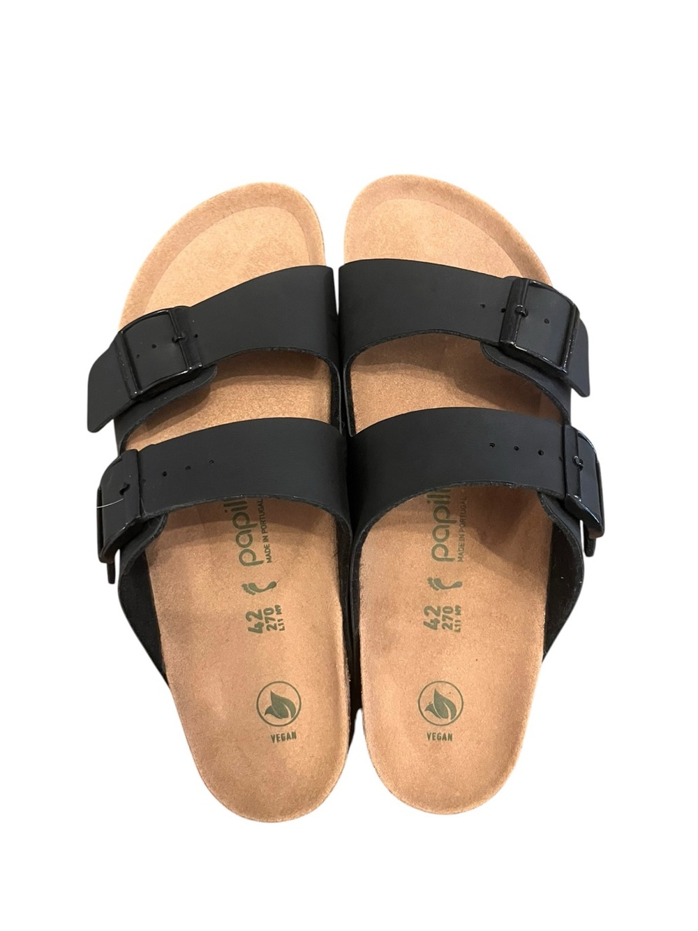 Birkenstock Papillio Black Arizona Flex Double Strap Platform Sandals 11 Narrow